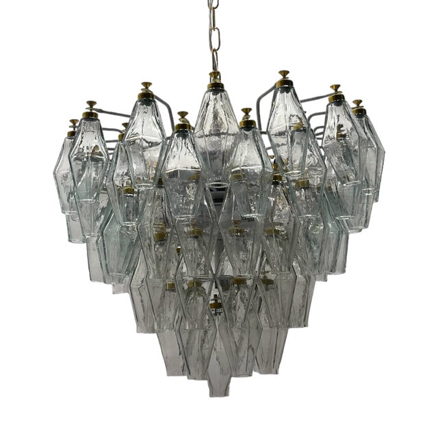 Murano Glass Polygon Chandelier, 1980s For Sale