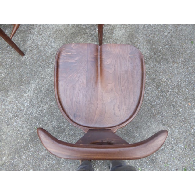 Organic Walnut Counter Stools. Man Cave Boasts. Set of 6 / Will Separate - Sell as 3 For Sale - Image 9 of 10