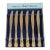 Italy Box Set of 6 Serrated Fruit Knives Stainless Steel Gold Tone Finish 4961b For Sale