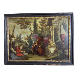 18th Century Reverse Mezzotint - “Painting” in Original Frame For Sale