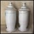 White Antique 19thC French Apothecary, Drug Store Jars, Hand Painted For Sale - Image 8 of 13