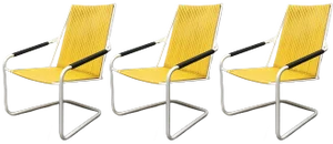 German Mid-Century Garden Stacking Chairs from Mauser, Set of 3