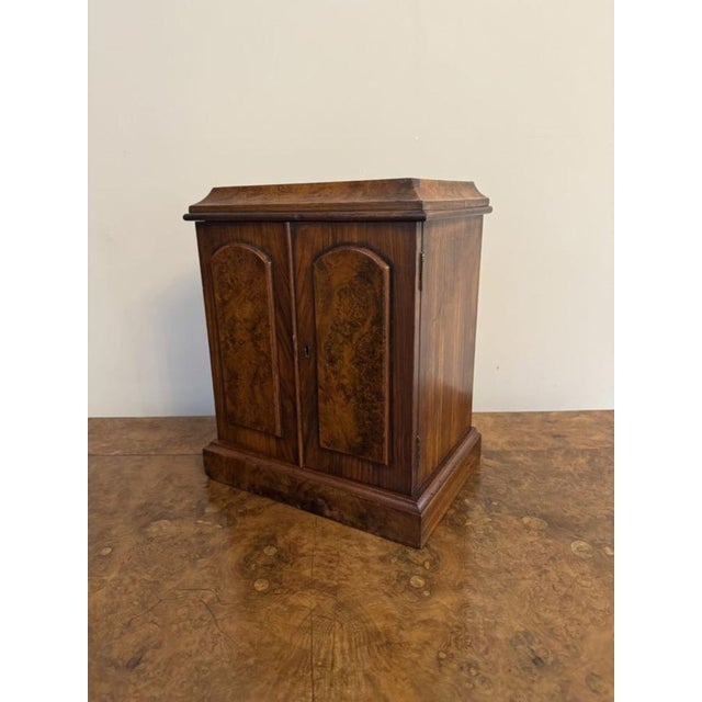 Victorian Walnut Jewellery Cabinet, 1880s For Sale - Image 3 of 9