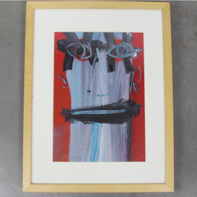 Lola Galanes, Expressionist Composition, 21st Century, Acrylic on Cardboard For Sale - Image 4 of 4