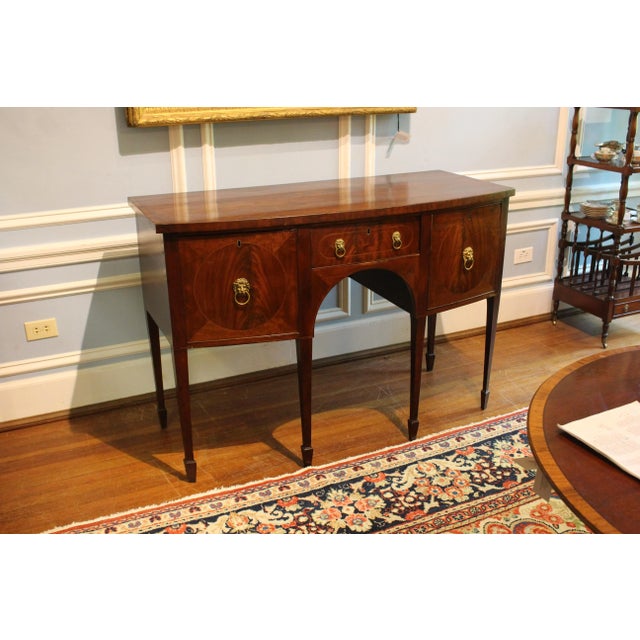 Circa 1770-90 George III Small Bowfront Sideboard For Sale - Image 10 of 11