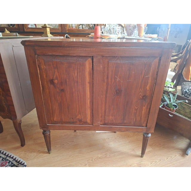 Italian Half-Moon Inlaid Cabinet with Bronze Friezes, 1960s For Sale - Image 15 of 18