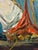 Late 20th Century J. Lamm Boats Seascape Oil Painting, Framed For Sale - Image 9 of 12
