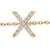 Contemporary 10K Yellow Gold Diamond Accent "X" Initial Charm and Link Bracelet For Sale - Image 3 of 6