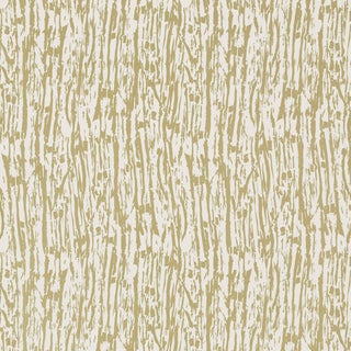 Schumacher Tree Texture Wallpaper in Pale Gold For Sale