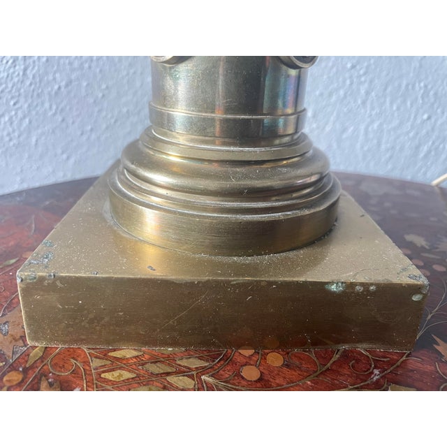 Metal Early 19th Century Argand Lamp, Electrified For Sale - Image 7 of 11