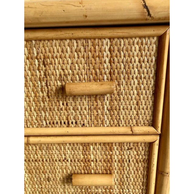 Italian Wicker and Rattan Chest of Drawers, 1970s For Sale - Image 11 of 14