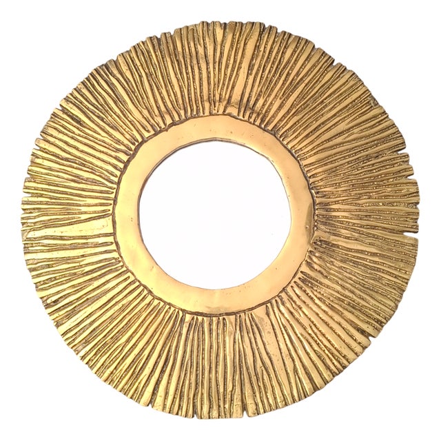 Large Sunburst Wall Mirror, France, 1950s For Sale