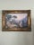 Gorgeous Ornate Framed Vintage Textured Canvas Italian Balcony Scene. Reproduction on Textured Canvas of A Loggia on Lake...
