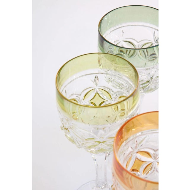 Mid-Century Hand Blown Crystal Wine Glasses from Hofbauer, Set of 6 For Sale - Image 6 of 14