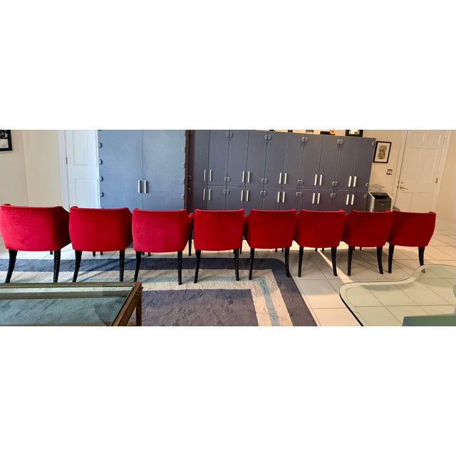 Red Baker Furniture Narwhal Chairs – Set of Eight For Sale - Image 8 of 15