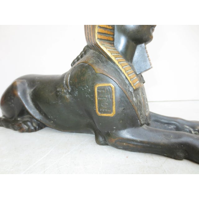 French Antique French Gilt Bronze Sphinx For Sale - Image 3 of 9
