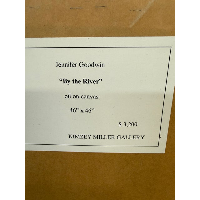 Jennifer Goodwin "By the River" Oil on Canvas Painting, Signed For Sale - Image 4 of 12