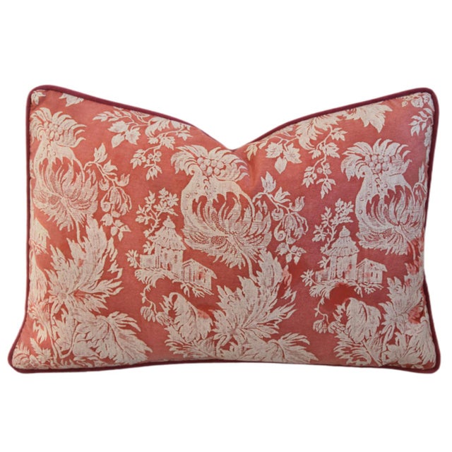 Italian Mariano Fortuny Fragonard Botanical Feather/Down Pillow For Sale In Los Angeles - Image 6 of 6