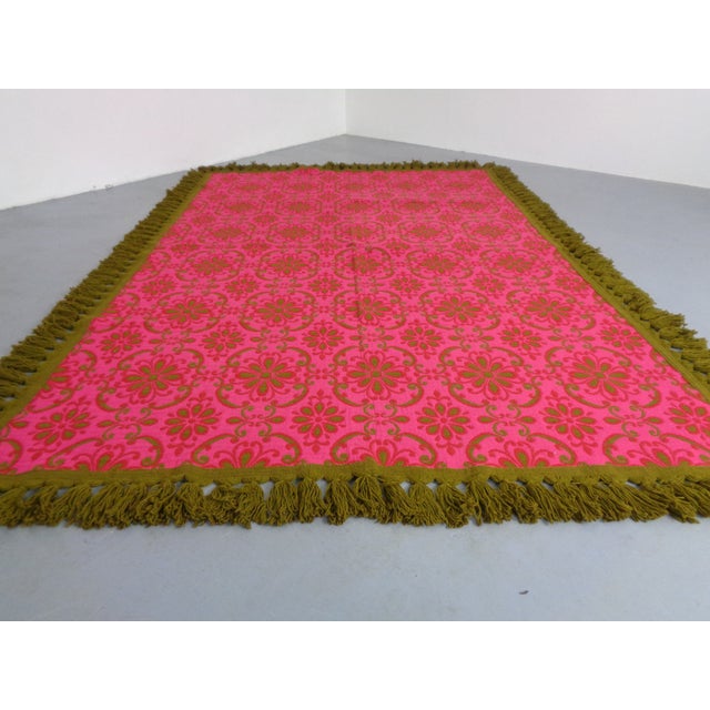 Large Barocco World Creations Wool Bedspread by Bolis, Italy, 1970s For Sale - Image 14 of 18