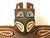 Brown Tlinget Totem Pole Pacific Northwest Eagle Bear W Fish Hand Carved Cedar 17.75" For Sale - Image 8 of 13