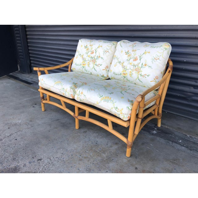 Vintage Rattan Loveseat Chairish