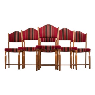 Dining Chairs in Oak by Hennnig Kjærnulf, 1960s, Set of 6 For Sale