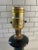 Mid 20th Century Mid-20th Century Ceramic Table Lamp Black With Gold Flecks For Sale - Image 5 of 9