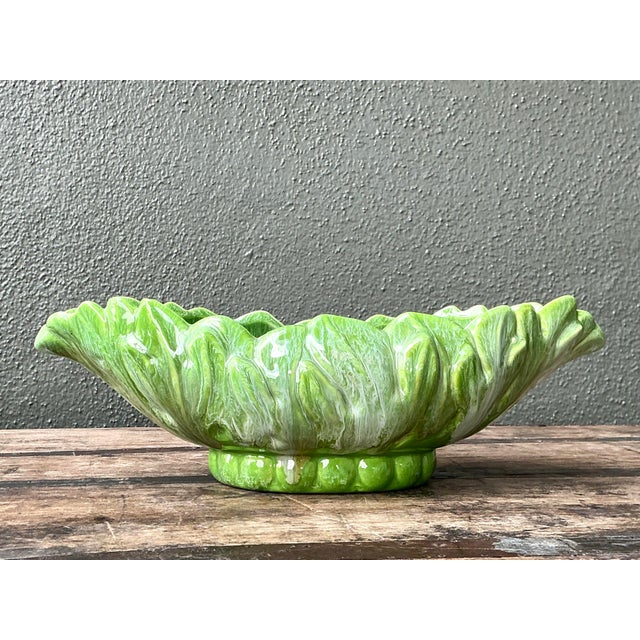 Vintage Royal Haeger Glazed Ceramic Leaf Bowl For Sale - Image 10 of 12