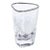 Aperitivo Triangular Shot Glass, Clear w/ Platinum Rim, Set of 6 For Sale