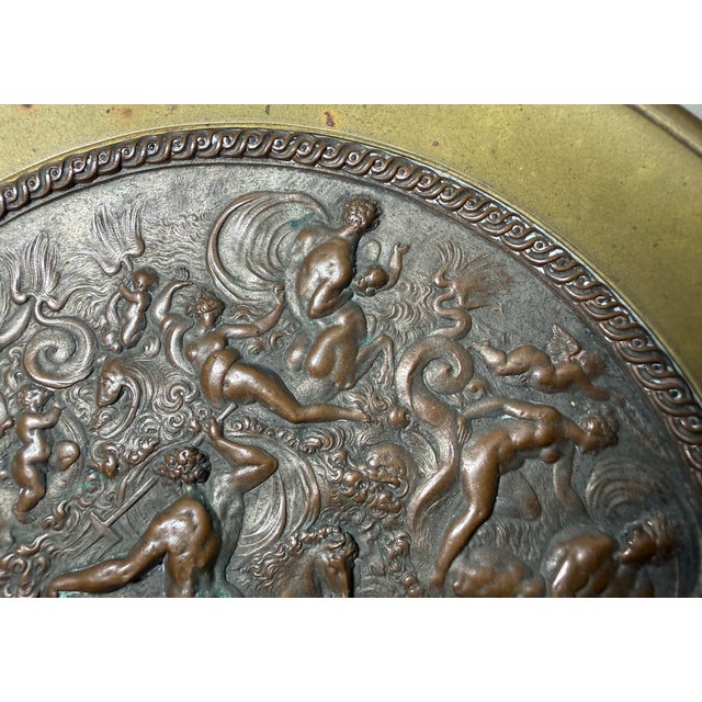 Elaborate Antique 1800's 2 Toned Patinated Bronze Tazza Centerpiece Bowl Compote For Sale In New York - Image 6 of 10