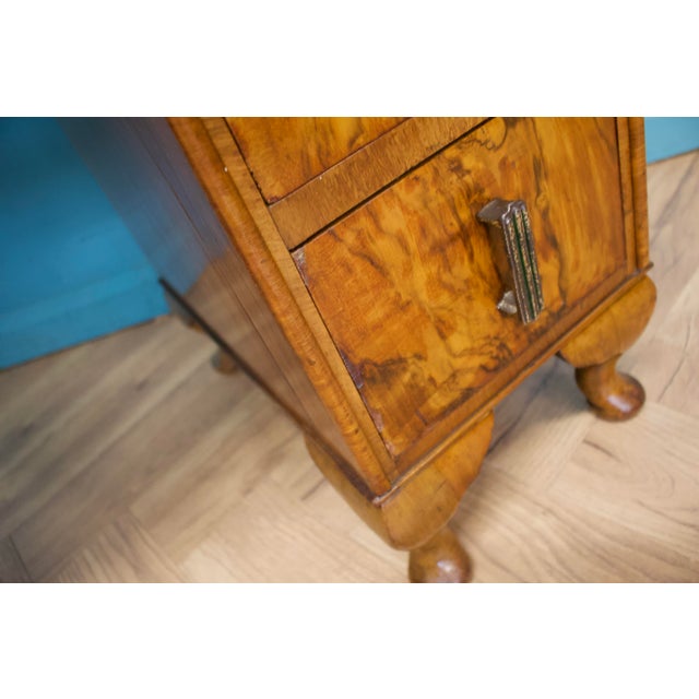Art Deco Walnut and Walnut Veneer Dressing Table, 1930s For Sale - Image 10 of 12