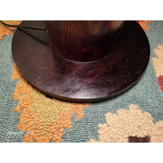 1970s Modeline of California Sculptural Carved Walnut Totem Floor Lamp For Sale In Greenville, SC - Image 6 of 8