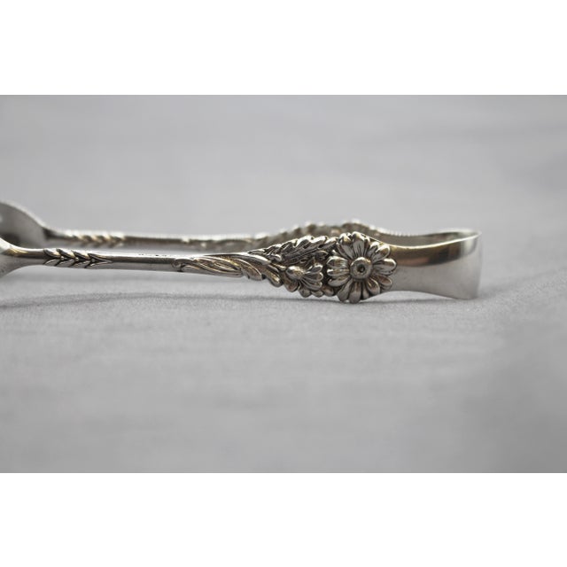 Mid 20th Century 1958-76 American Harlequin Sterling Silver Sugar Cube Tongs by Reed & Barton For Sale - Image 5 of 6
