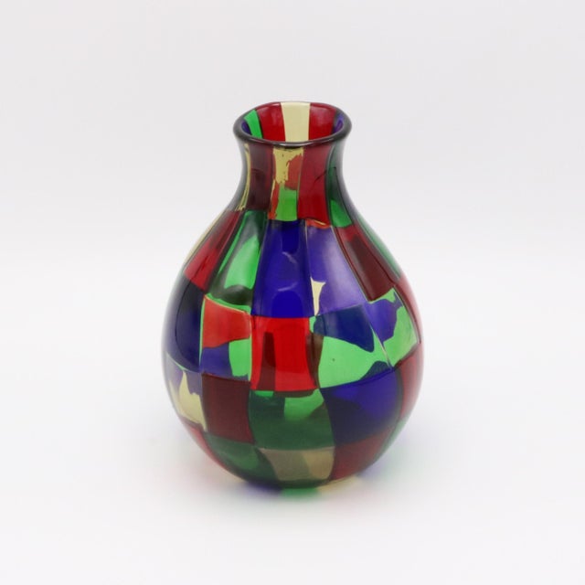 1980s "Pezzato" Vase by Fulvio Bianconi for Venini For Sale - Image 9 of 11