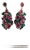 Bochic “Orient” Ruby, Green Agate & Amethyst Earrings Set In 18K Gold & Silver For Sale