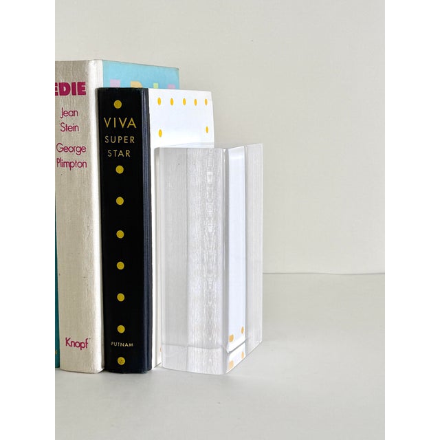 Book Form Lucite Bookends, Pair, 1940s–1950s For Sale In Palm Springs - Image 6 of 7