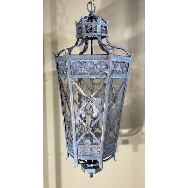 Exquisite Tuscan Style Brass Hanging Lantern - A Timeless Piece Art For Sale - Image 15 of 18