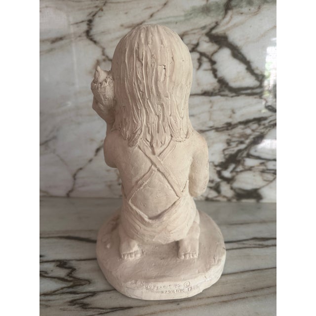 1980s Beach Girl Plaster Figurine For Sale - Image 5 of 6