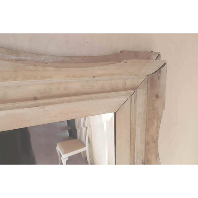 Large Antique English Carved Pine Mirror, 1860 For Sale - Image 4 of 5