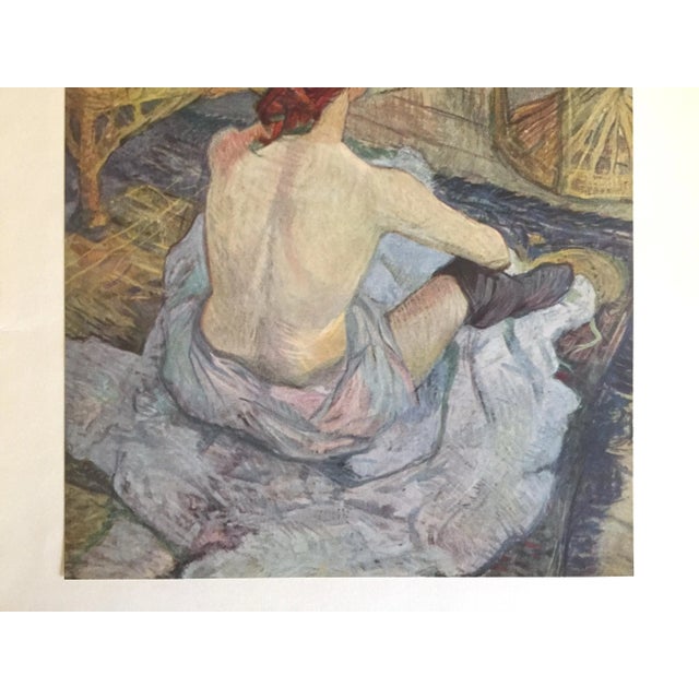 The School of Paris Toulouse Lautrec Vintage 1952 Limited Edition French Lithograph Print " Jeune Femme Accroupie De Dos " 1986 For Sale - Image 3 of 10