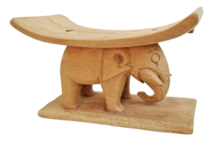 Vintage Ashanti African Small Wood Elephant Stool