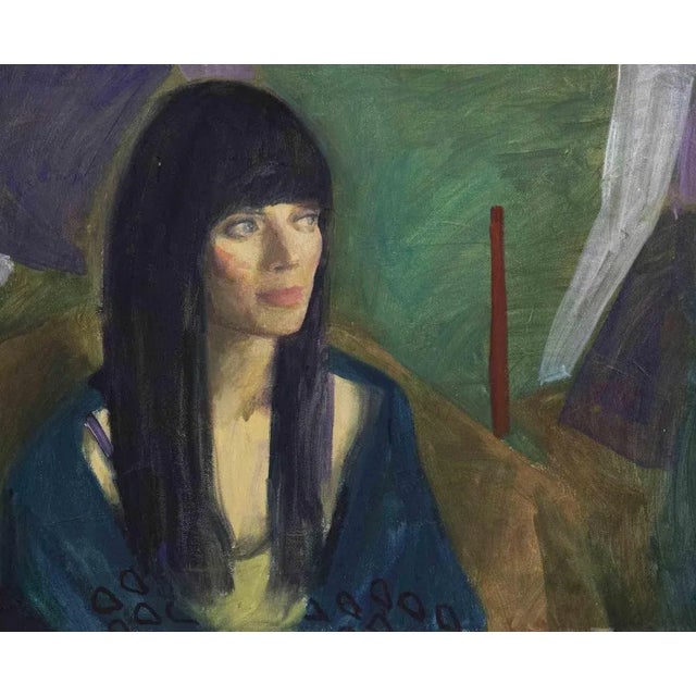 Anastasia Kurakina, Portrait of a Girl, Oil Painting, 2010s For Sale - Image 3 of 4