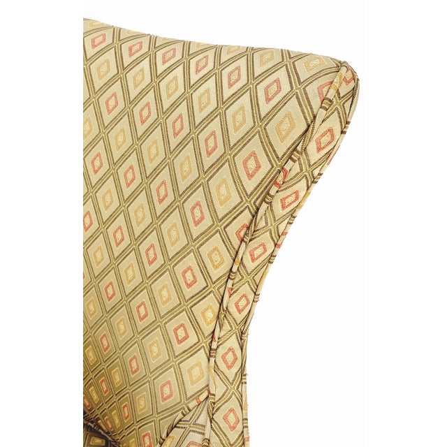 Pair of Antique Carved Mahogany Upholstered Fireside Arm Chairs For Sale - Image 9 of 13