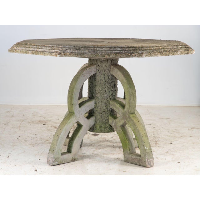 Brutalist Style Concrete Table and Set of Four Chairs, England 1960s For Sale - Image 4 of 12