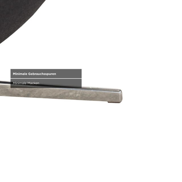 Gray Catifa 46 Lounge Chairs and Ottoman in Dark Grey Blue Fabric from Arper, Set of 3 For Sale - Image 8 of 18