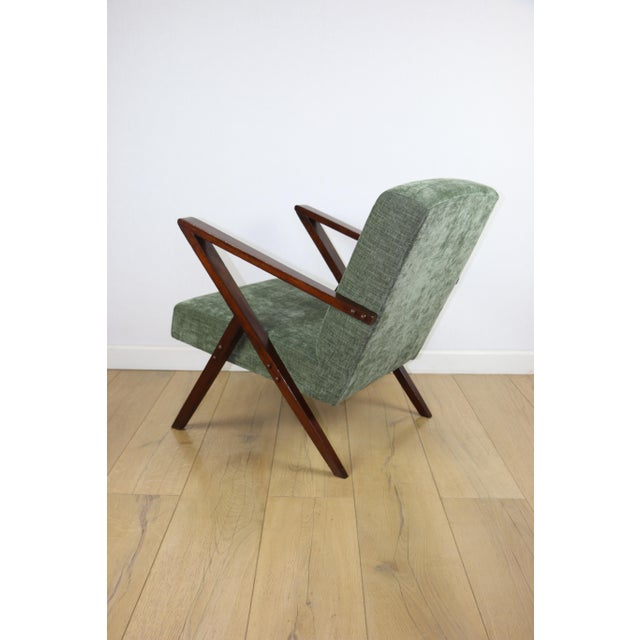 1970s Vintage Loft Armchair in Olive Green with Finish, 1970 For Sale - Image 5 of 10