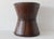 Mid-Century Modern Vintage Sculptural Dark Bamboo Rattan Hourglass Bowtie Pedestal Table For Sale - Image 3 of 15
