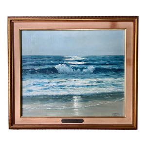 1930s Exquisite Ocean Listed Artist Original Oil Painting Herbert Foerster