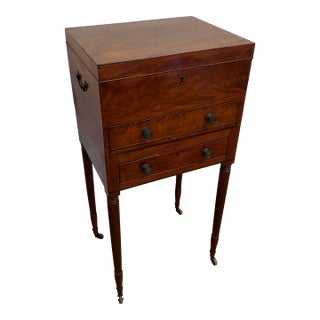 Antique 19th Century Mahogany Silver Chest For Sale