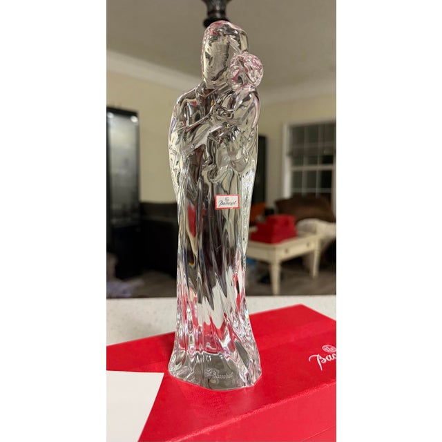 BACCARAT Large Figurine Raphael Madonna and Child 9in NIB Excellent condition no damages new with box The Baccarat Large...